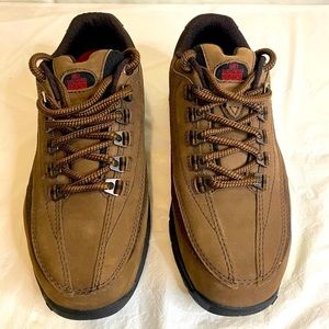 Skechers 76028 Steel Toe Work Shoes Women's sz 7 Chocolate Brown Leather